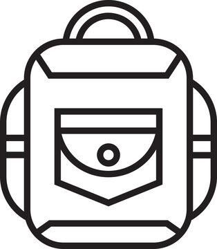 recommend clip art: Backpack Icon Line Art
                    