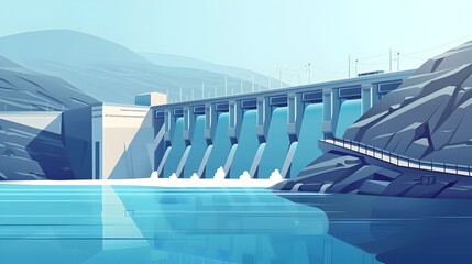 Detailed of Turbine Installation Inside Hydroelectric Dam Showcasing Power Process