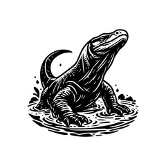komodo animal logo design. Komodo vector illustration