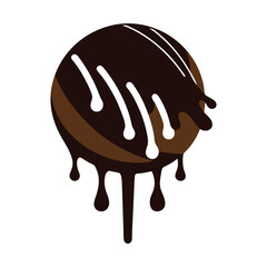 Chocolate cake vector  illustration