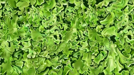 Bright green lettuce leaves closeup.