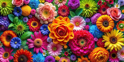 Vibrant and abstract of colorful floral patterns, floral, vibrant, abstract, colorful, bright,design, artistic, decorative