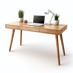 Desk on a White Background