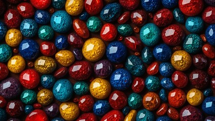 Fototapeta premium pixel art texture,gemstone , stunning,wallpaper, background,Red,Blue,yellow.