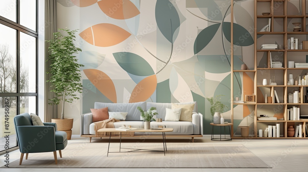 Sticker living room interior