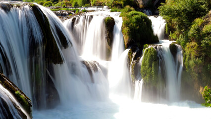 Beautiful waterfall in mountain