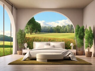 living room with a view