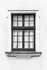 Fototapeta premium a black and white photo of a window