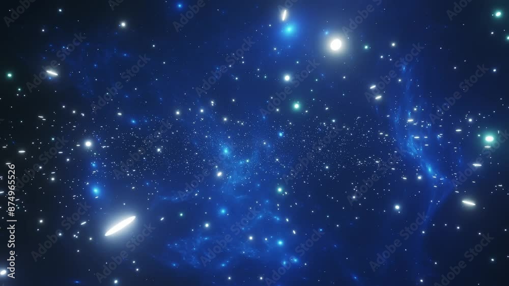 Canvas Prints nebula nad galaxy in deep space