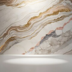 Obraz premium White background from marble stone. White marble pattern wallpaper luxurious background texture for design. White marble texture and background Gerenative AI