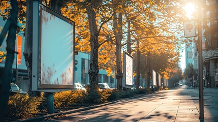advertisement mockup on the road with beautifull view 