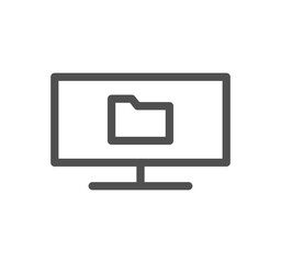 Cryptocurrency icon outline and linear vector.	
