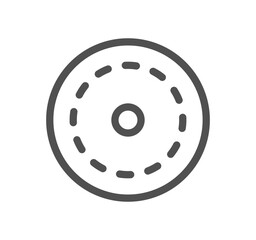 Cryptocurrency icon outline and linear vector.	
