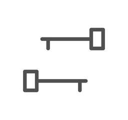 Cryptocurrency icon outline and linear vector.	
