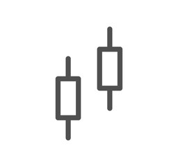 Cryptocurrency icon outline and linear vector.	
