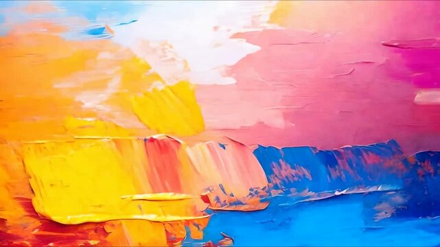 Modern impressionism technique. Wall poster print template. Abstract painting art. Hand drawn