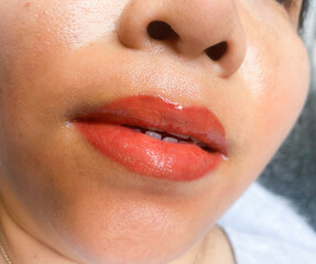 Fototapeta premium Lip Tattoo