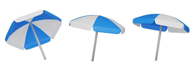 Blue color parasol 3D graphics © 정의 장