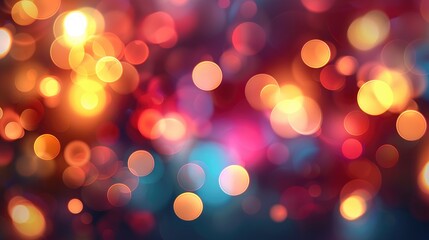 Obraz premium Shimmering festive lights blurred abstract Christmas backdrop