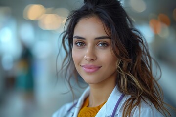Fototapeta premium Indian Doctor Consultation in Modern Clinic