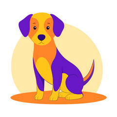 Adorable puppy pet vector illustration. Puppy dog isolated on white background