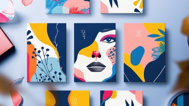 Design of promotional materials for events like brochures posters and flyers Corporate report templates with customizable layout