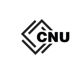 CNU letter logo design on white background. CNU logo. CNU creative initials letter Monogram logo icon concept. CNU letter design
