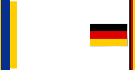 flag of Germany german with border-left as flag of Europe design colors and border-right as flag of Germany design creative background