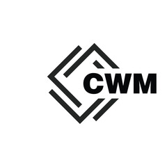 CWM letter logo design on white background. CWM logo. CWM creative initials letter Monogram logo icon concept. CWM letter design