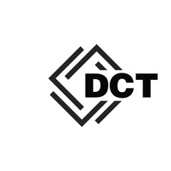 DCT letter logo design on white background. DCT logo. DCT creative initials letter Monogram logo icon concept. DCT letter design