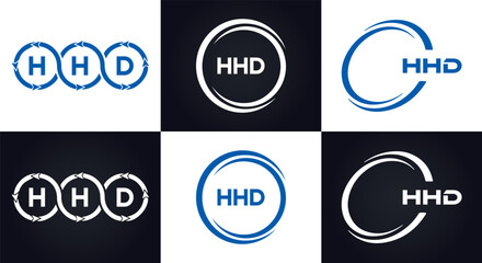 HHD logo. H H D design. White HHD letter. HHD, H H D letter logo design. H H D letter logo design in GOLD, GOLDEN LOGO, THREE, style. letter logo set in one artboard. H H D letter logo vector design.