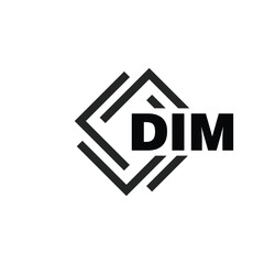 DIM letter logo design on white background. DIM logo. DIM creative initials letter Monogram logo icon concept. DIM letter design