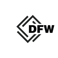 DFW letter logo design on white background. DFW logo. DFW creative initials letter Monogram logo icon concept. DFW letter design