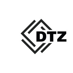 DTZ letter logo design on white background. DTZ logo. DTZ creative initials letter Monogram logo icon concept. DTZ letter design