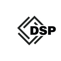 DSP letter logo design on white background. DSP logo. DSP creative initials letter Monogram logo icon concept. DSP letter design