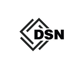 DSN letter logo design on white background. DSN logo. DSN creative initials letter Monogram logo icon concept. DSN letter design