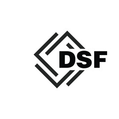 DSF letter logo design on white background. DSF logo. DSF creative initials letter Monogram logo icon concept. DSF letter design