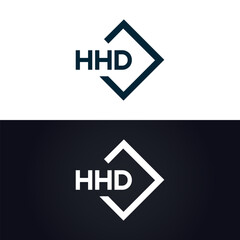 HHD logo. H H D design. White HHD letter. HHD, H H D letter logo design. H H D letter logo design in GOLD, GOLDEN LOGO, THREE, style. letter logo set in one artboard. H H D letter logo vector design.