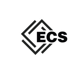 ECS letter logo design on white background. ECS logo. ECS creative initials letter Monogram logo icon concept. ECS letter design