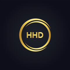 HHD logo. H H D design. White HHD letter. HHD, H H D letter logo design. H H D letter logo design in GOLD, GOLDEN LOGO, THREE, style. letter logo set in one artboard. H H D letter logo vector design.