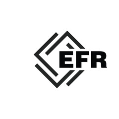 EFR letter logo design on white background. EFR logo. EFR creative initials letter Monogram logo icon concept. EFR letter design
