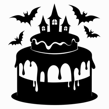 recommend clip art: halloween cake black vector silhouette