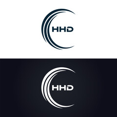 HHD logo. H H D design. White HHD letter. HHD, H H D letter logo design. H H D letter logo design in GOLD, GOLDEN LOGO, THREE, style. letter logo set in one artboard. H H D letter logo vector design.