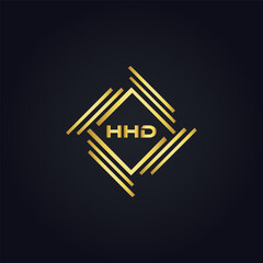 HHD logo. H H D design. White HHD letter. HHD, H H D letter logo design. H H D letter logo design in GOLD, GOLDEN LOGO, THREE, style. letter logo set in one artboard. H H D letter logo vector design.