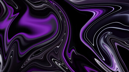 4K Abstract Incredible Inkscape Alcohol Ink Effect: Elegant Abstract Pattern Background in Midnight Blue and Posh Royal Purple.