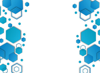 Abstract light blue hexagon background
