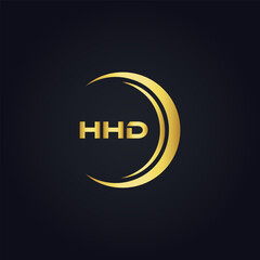 HHD logo. H H D design. White HHD letter. HHD, H H D letter logo design. H H D letter logo design in GOLD, GOLDEN LOGO, THREE, style. letter logo set in one artboard. H H D letter logo vector design.