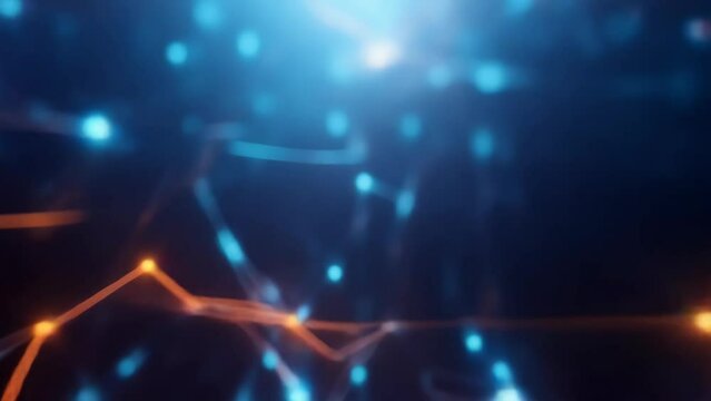 3d animation of digital world map with colorful network connections