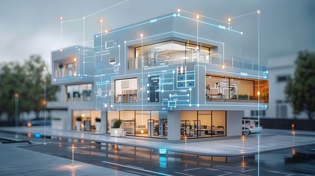 Futuristic Smart Building with Automated Energy Management Optimizing Efficiency and Resource Utilization