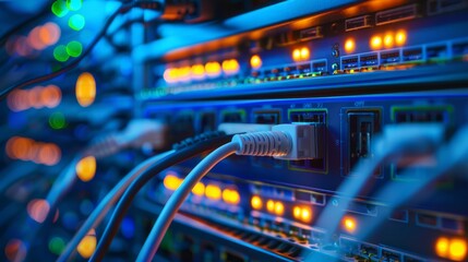 Obraz premium High-tech digital data connection system 